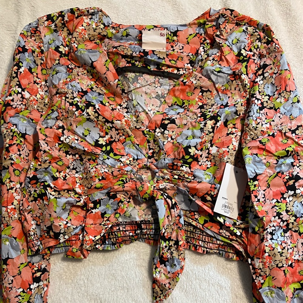 Long sleeve floral top